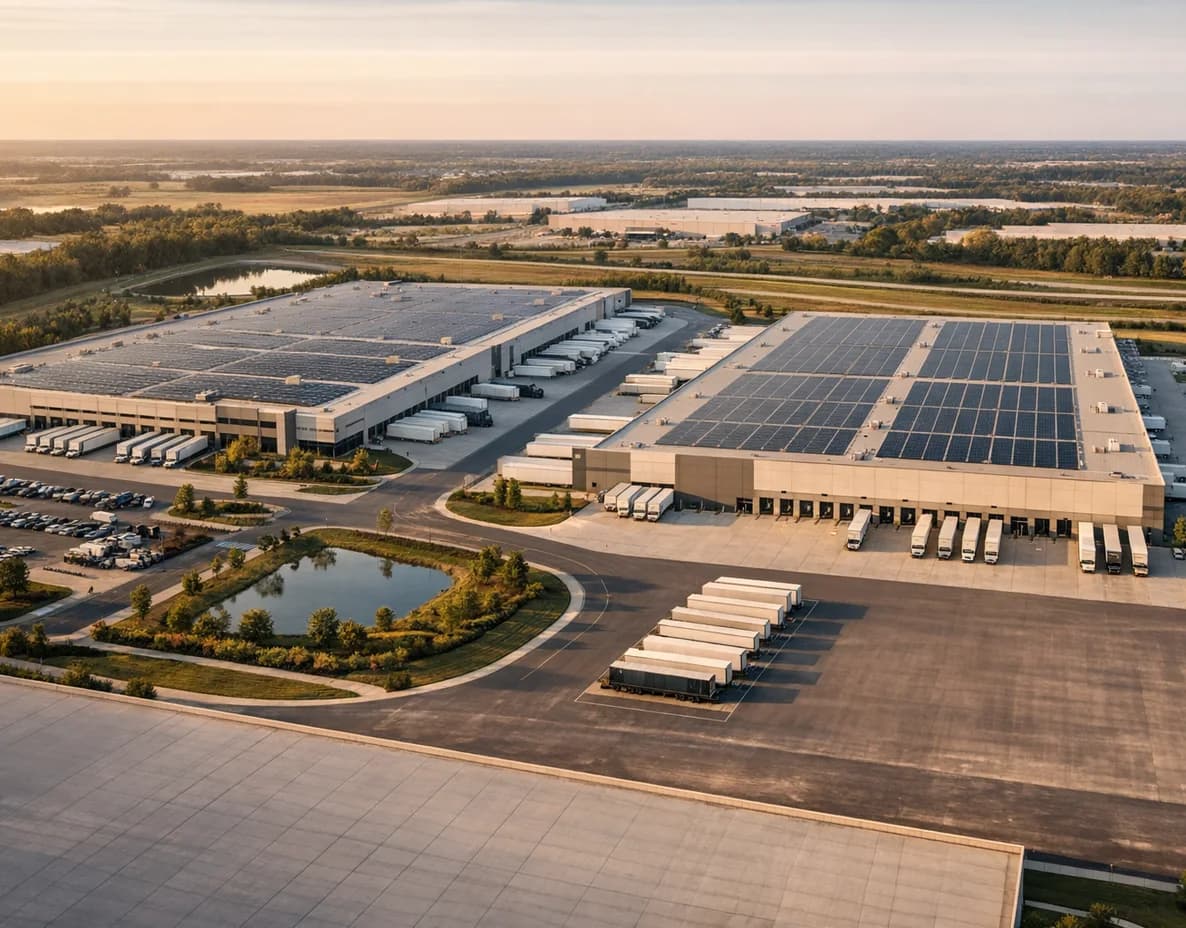 Expanded logistics campus with connected operational capacity